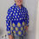 Thumbnail: African Print Long Sleeve Men's Shirt - Blue/Multicolour