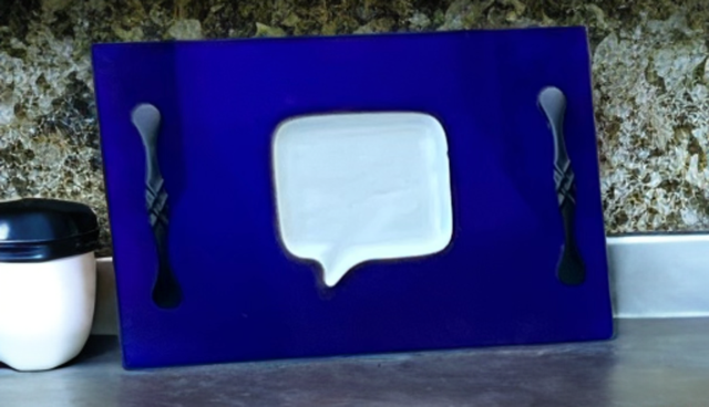 Purple Tray with Dry Erase Message Section