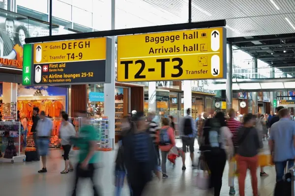 Busy airports can be daunting, but have buggy and lift equipment for assisted travel services for passengers with disabilities