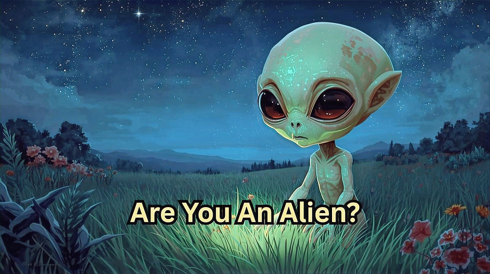 "Lost under a starlit sky, an alien weeps in solitude on Earth, longing for home."