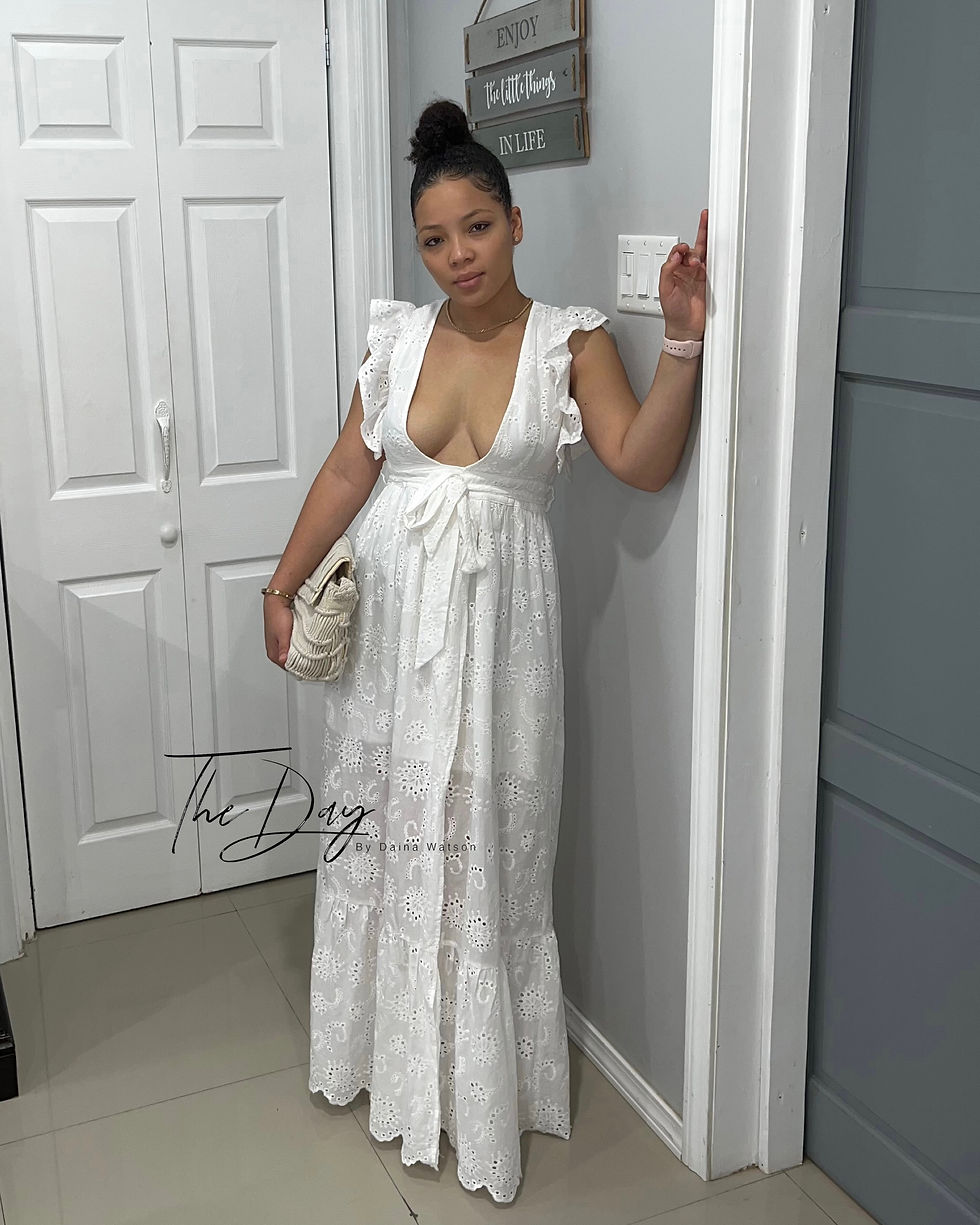 Thumbnail: White Ruffle Maxi Dress