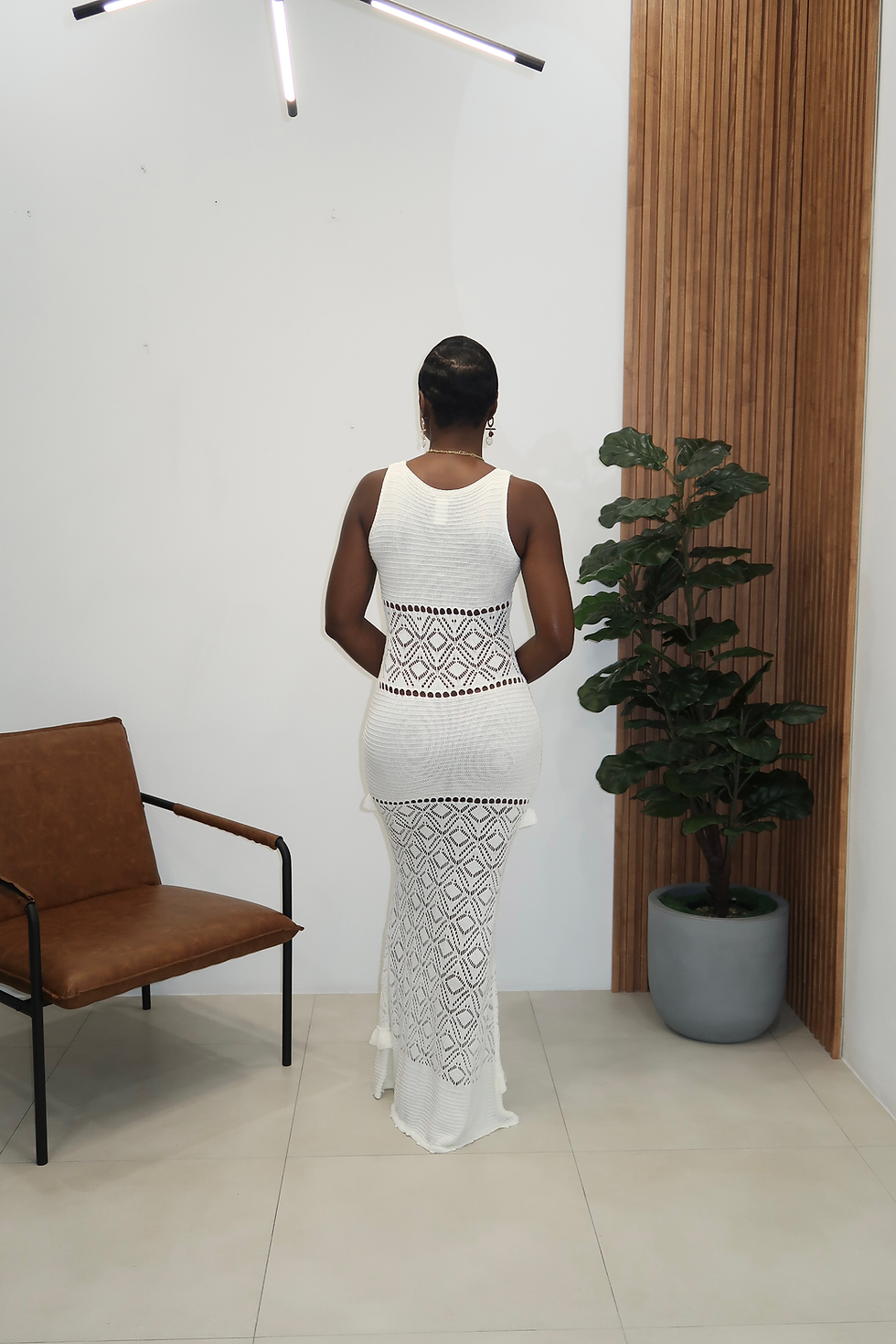 Thumbnail: White Goddess Crotchet Dress