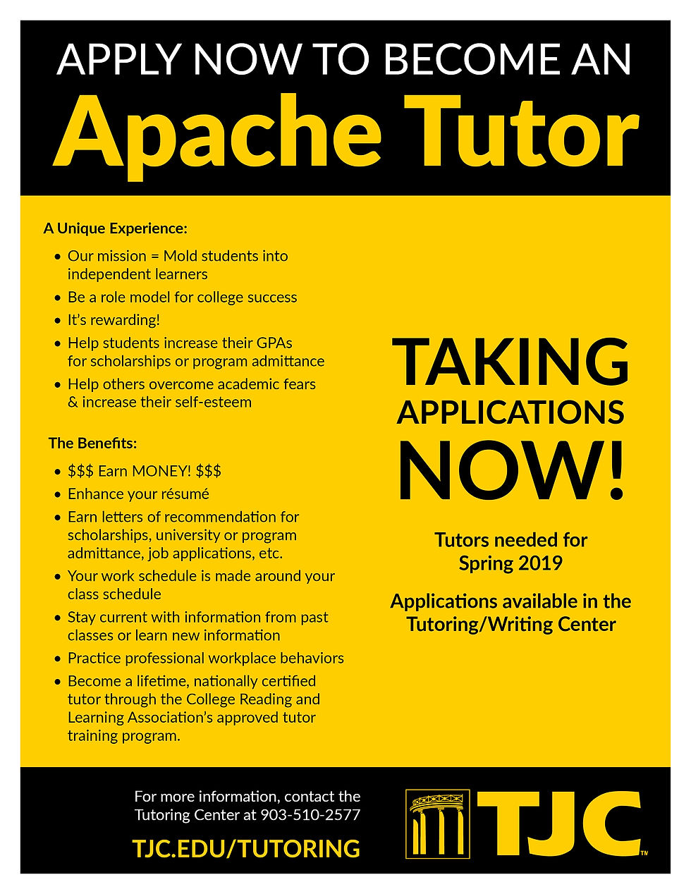 Become a Tutor Flier