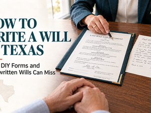 How to Write a Will in Texas: What DIY Templates and Handwritten Wills Can Miss