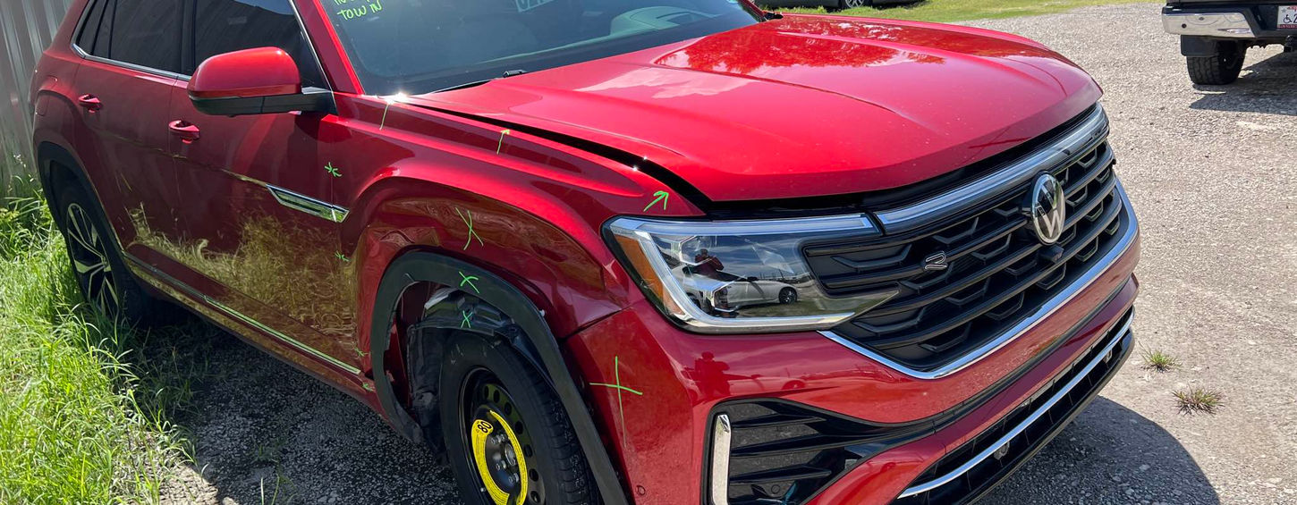 Red Volkswagen Atlas SUV