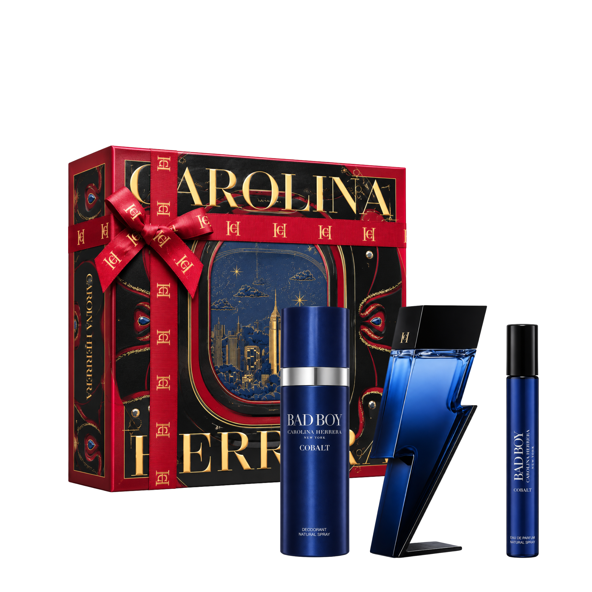 Estuche Carolina Herrera Bad Boy Cobalt EDP 100ml