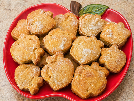 Apple, Peanut Butter & Pumpkin Dog Biscuits