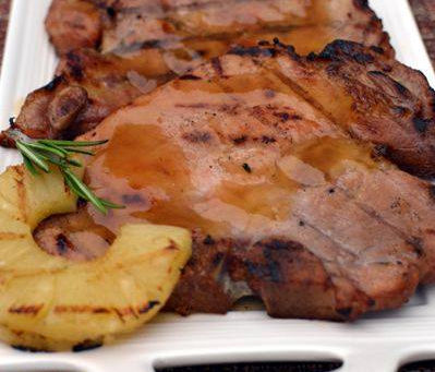 Pineapple - Garlic Pork Chops