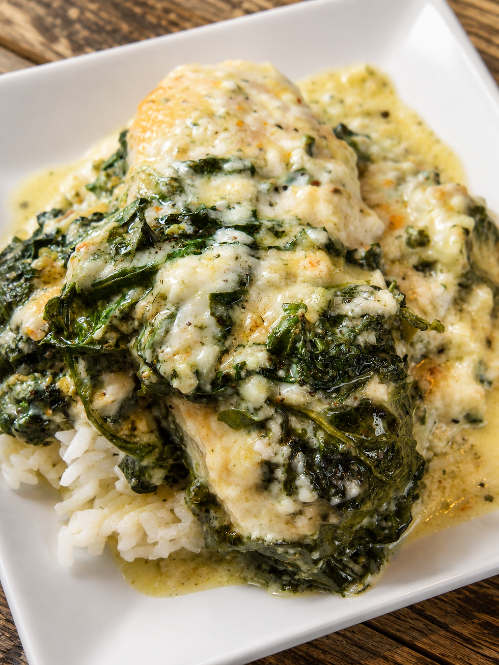 Parmesan Turkey Tenders with Spinach