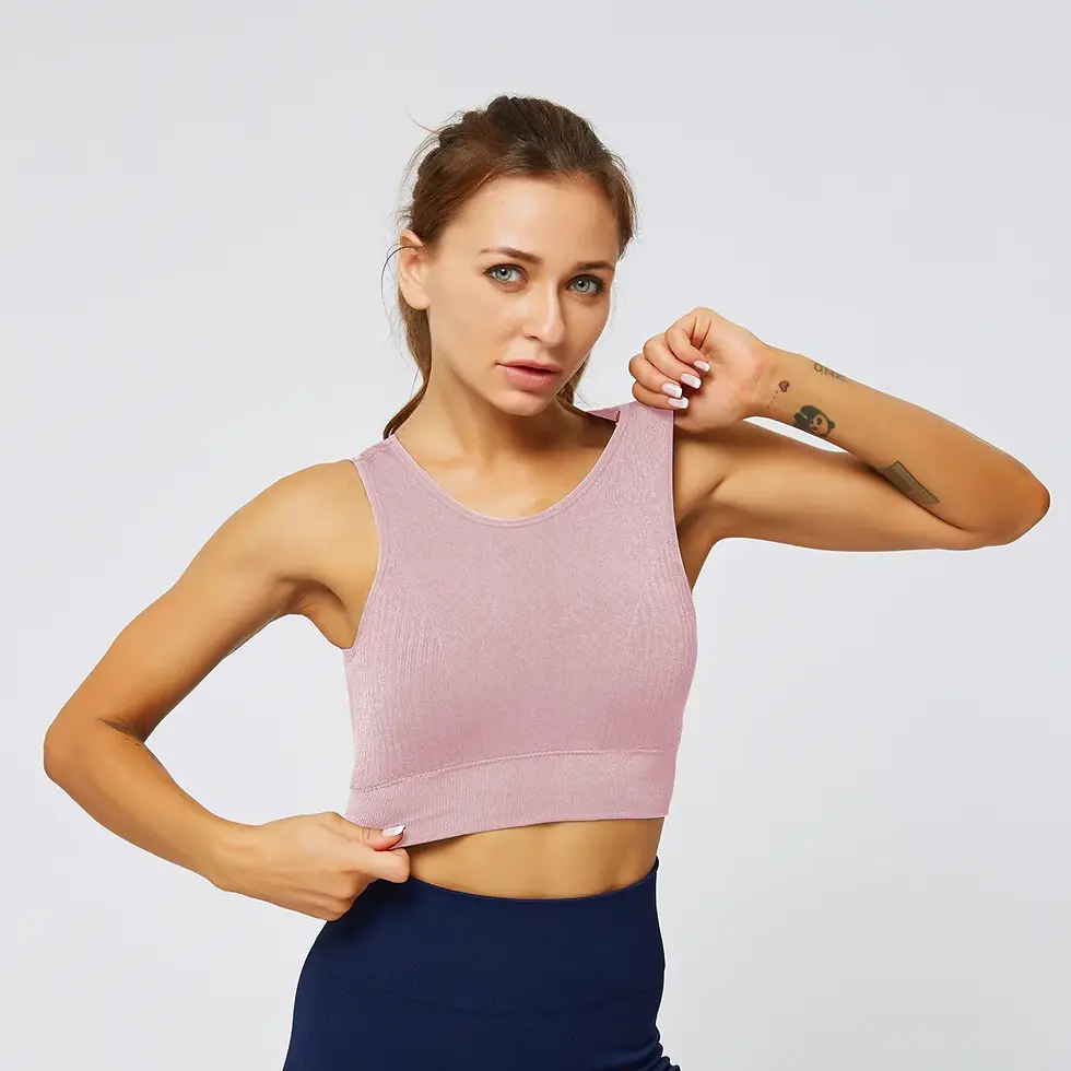 Миниатюра: Women's Front Zipper Push Up Wireless Sports Bra for Yoga and Running