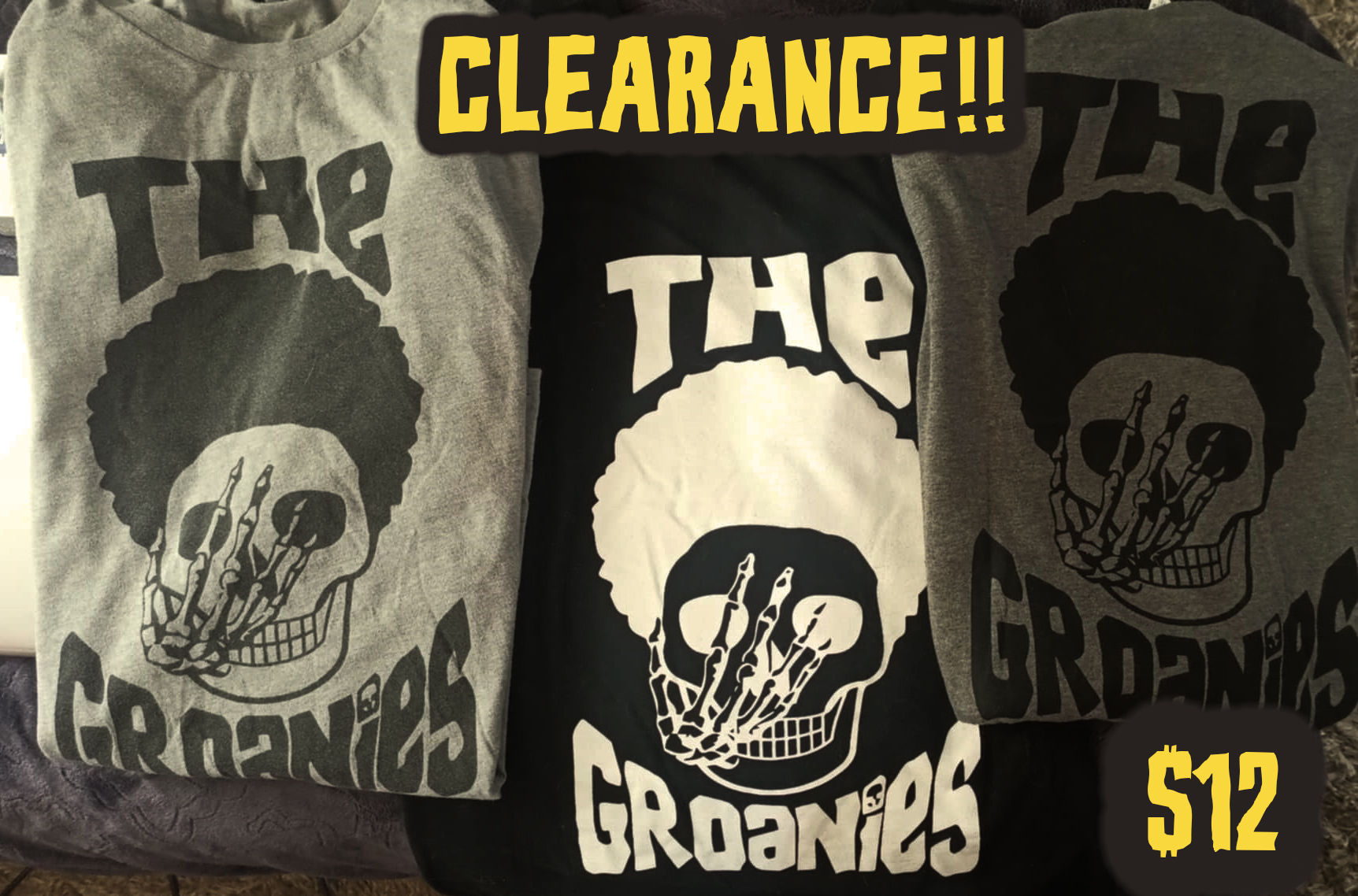 Groanies t-shirt clearance!