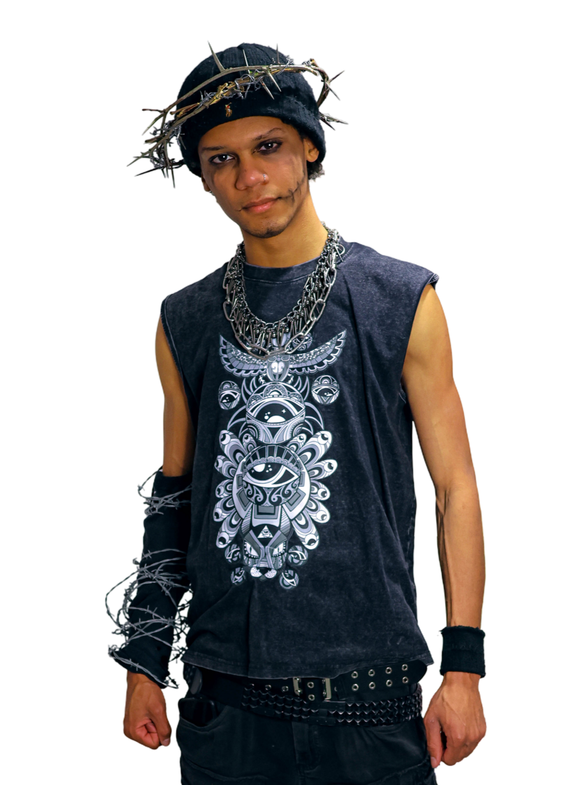 UNISEX Divine Resurrection Tank- Grey 100 percent cotton