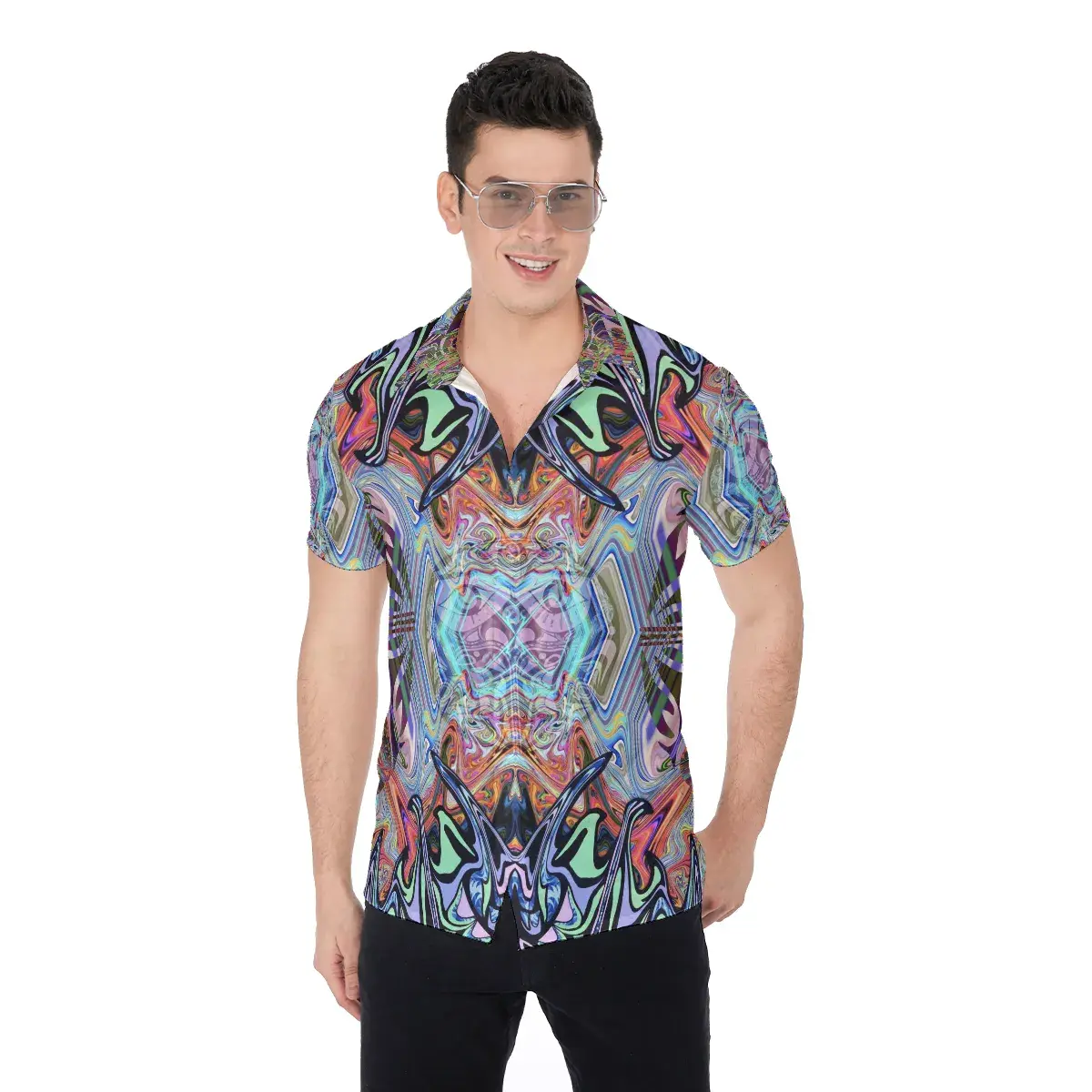 Water Totem Men's Dress Shirt (short sleeve)