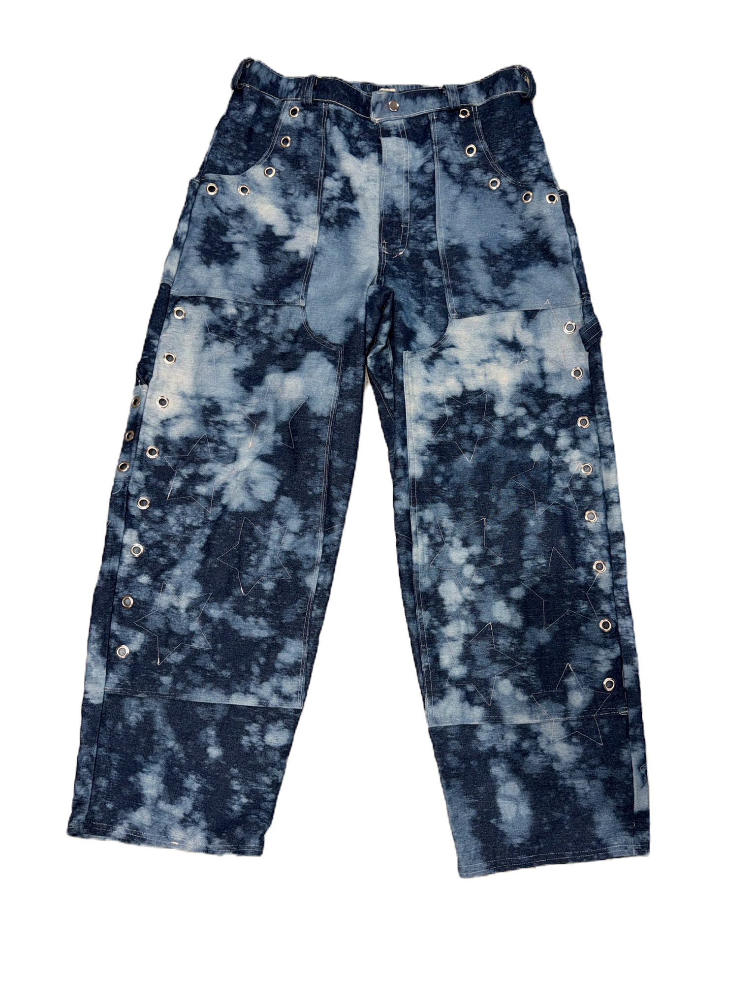Bleached Cargo Denim Jeans
