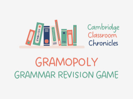 The banner showing Gramopoly - the grammar and lexical revision game for the Cambridge Exam Prep classroom