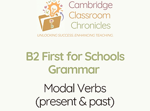 B2 First modal verbs discovery task covering ability, permission, deduction, and obligation for CEFR B2 students