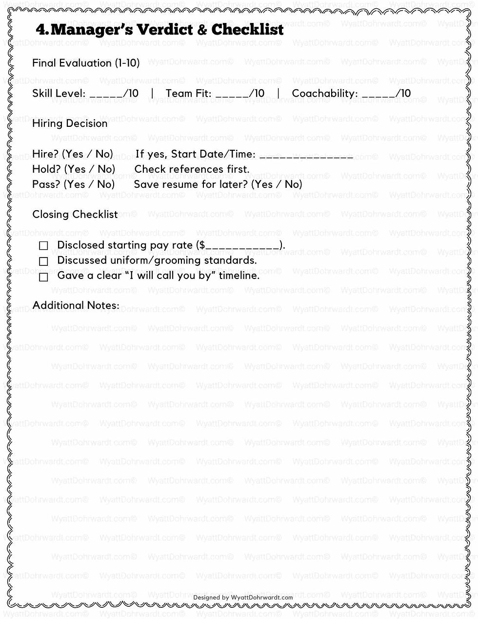 Thumbnail: Retail & Restaurant Hiring Scorecard: Behavioral Interview Guide
