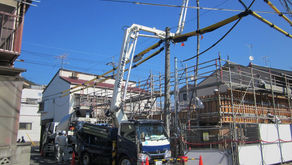 ☆☆現場便り☆☆京都四ノ宮は無事に、 10月27日に晴天の中1階CON打設完了です!!