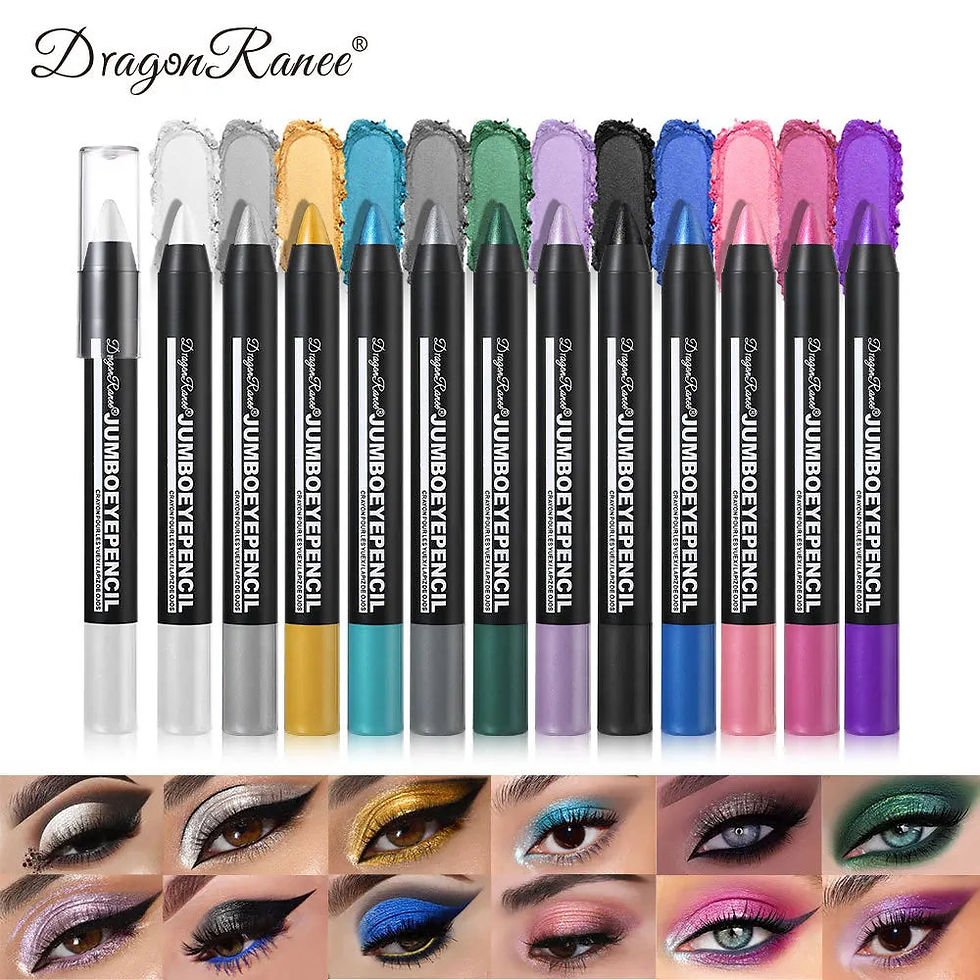 Miniature : Smoky Dark Vert Eyeshadow Pencil Stick Waterproof Pearlescent 12 Colors Metalli