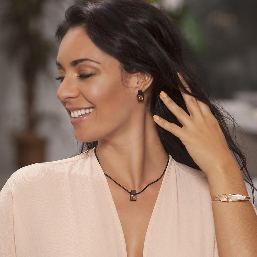 Miniature : Collier de charbon-Tan