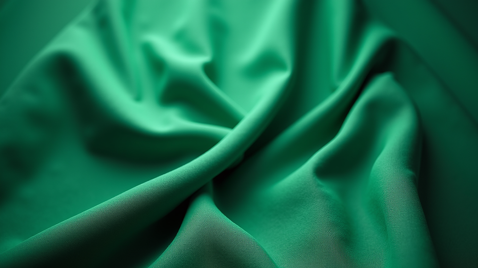Vue rapprochée d’un tissu vert émeraude texturé