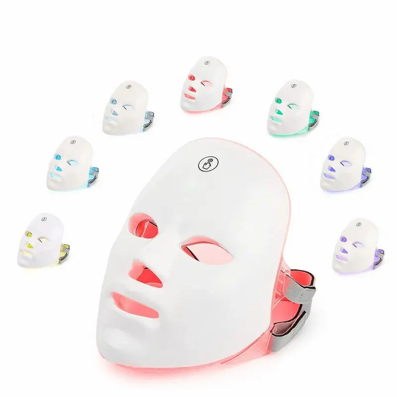 NNETM Portable 7 Color Light Facial Mask – Touch Screen Skin Care Device with Mu
