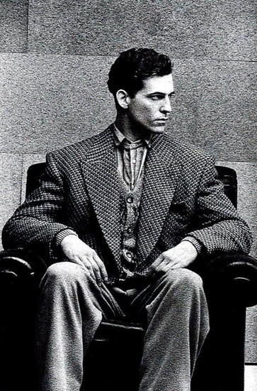 Men in power suits in the 80s