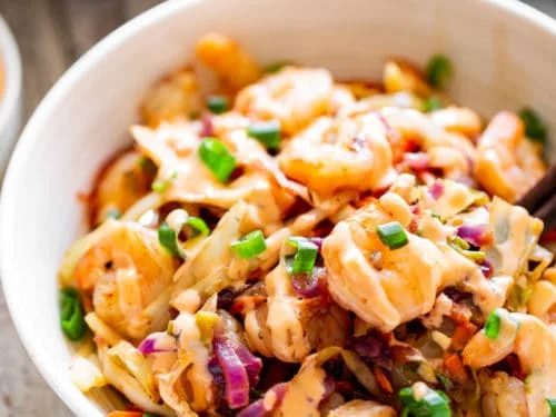 Bang Bang Shrimp Eggroll in a Bowl