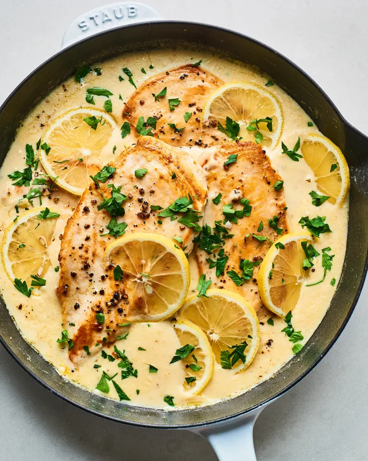 Creamy Garlic Lemon Skillet Chicken