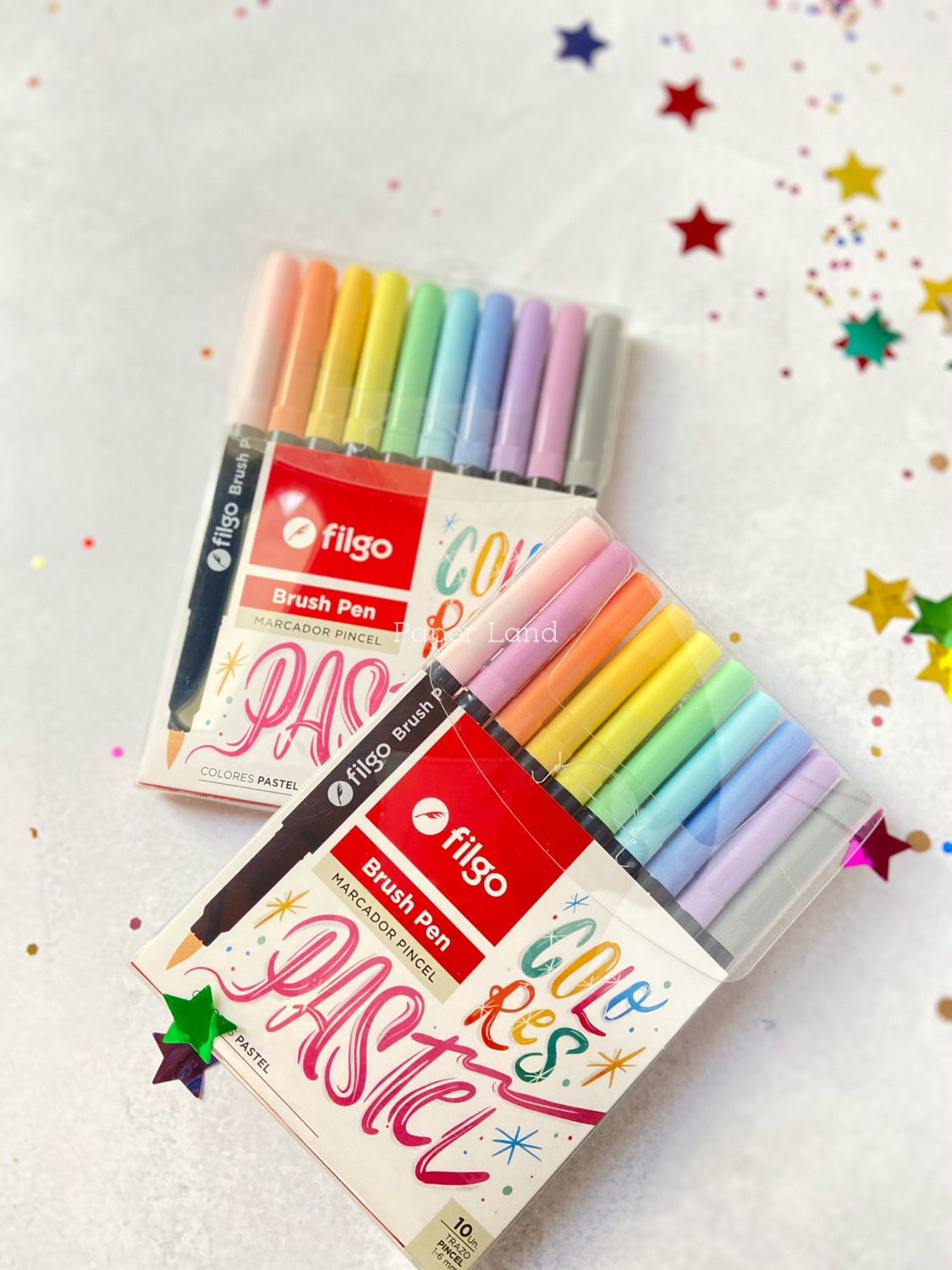 Marcadores punta pincel pastel