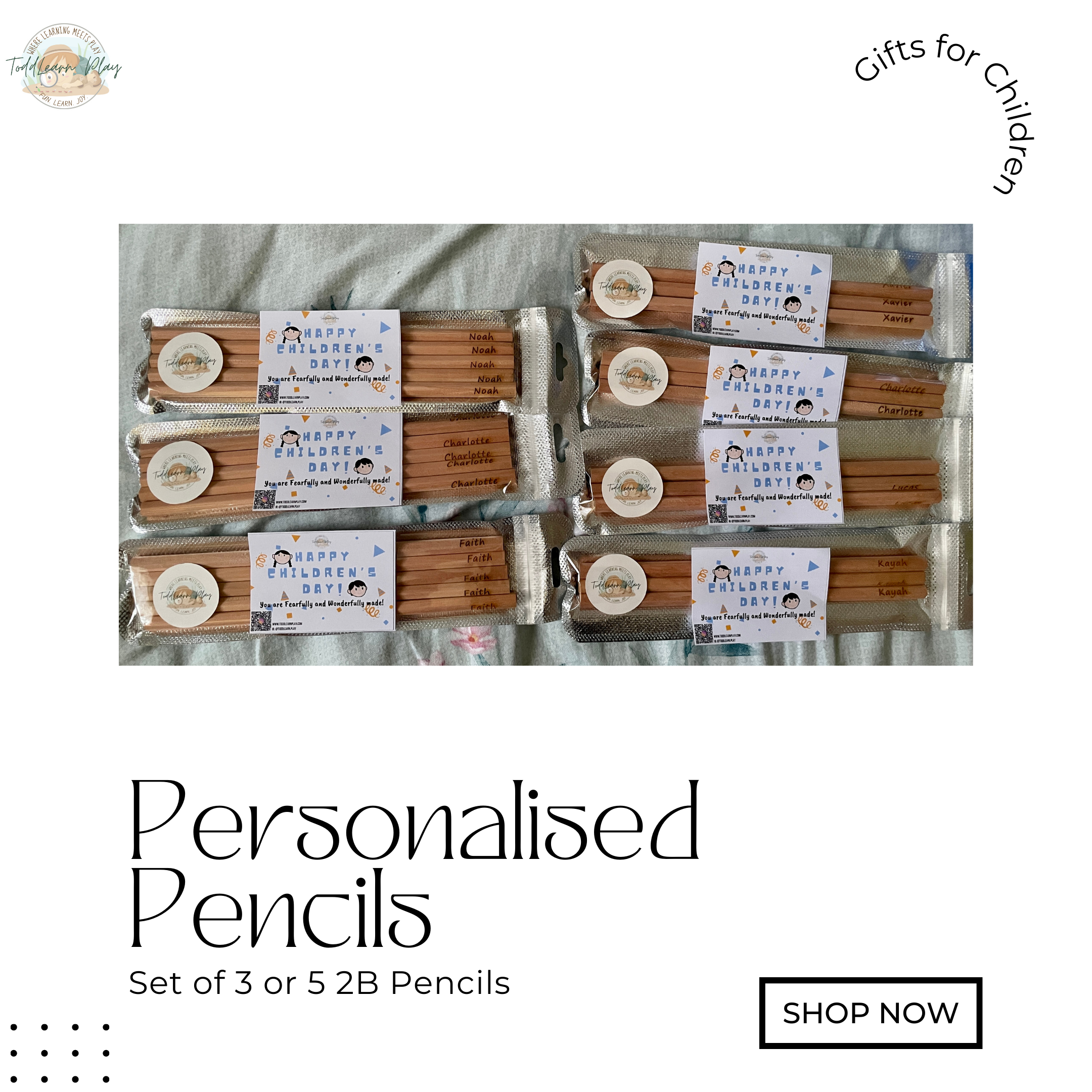 Personalised 2B pencils