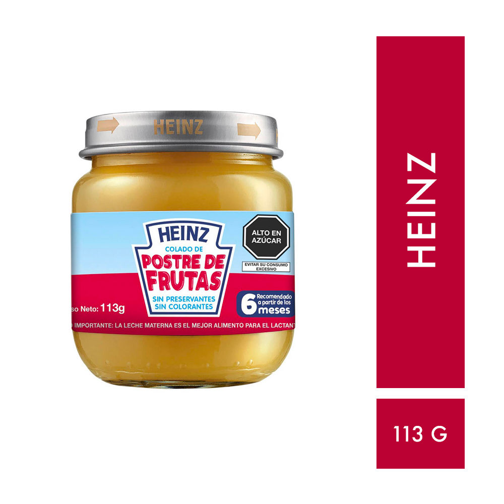 HEINZ COLADO POSTRE FRUTAS VIDRIO 113 GR