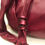 Thumbnail: Sac bandoulière en cuir souple bordeaux des années 80