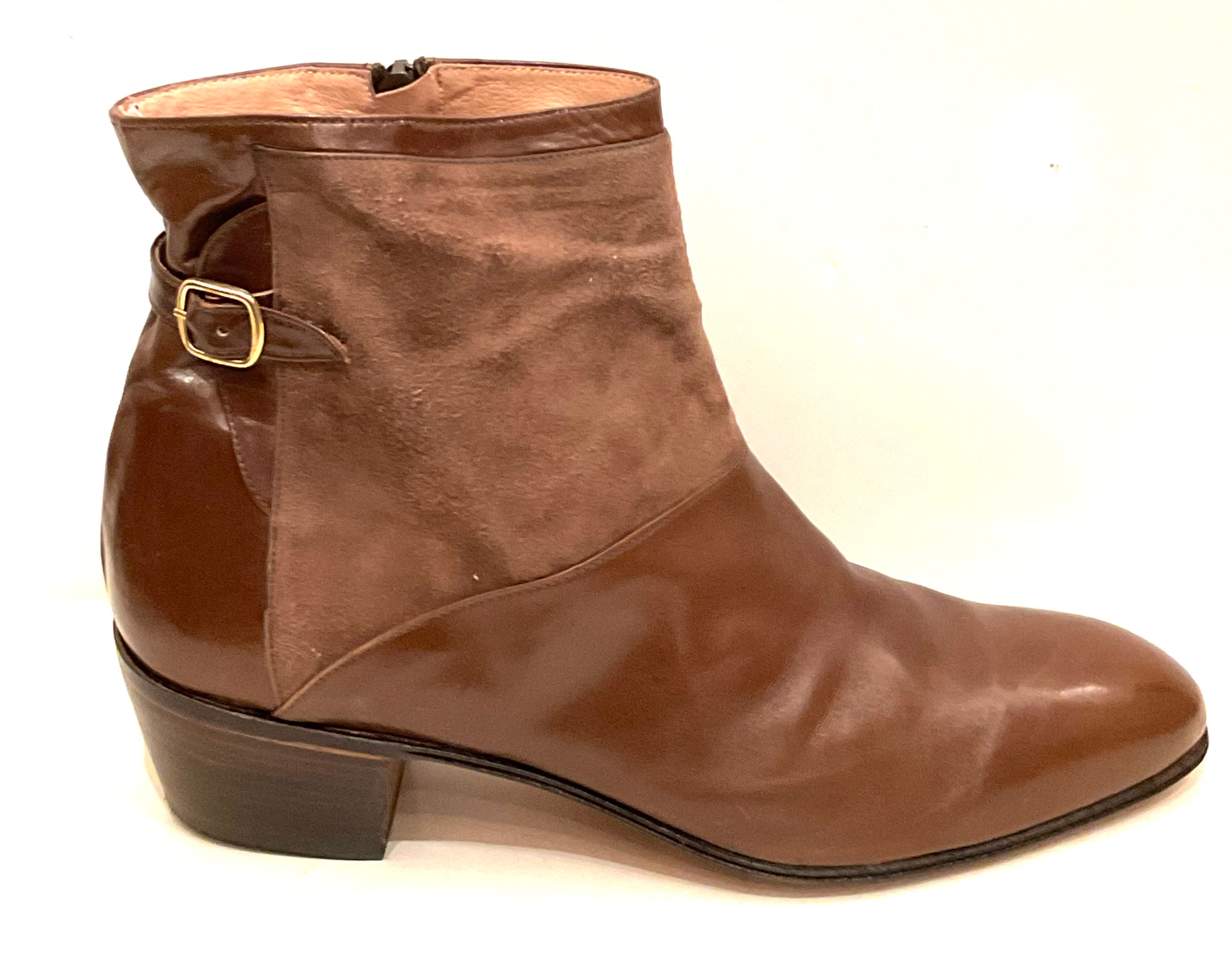 Bottes en cuir et daim des années 70