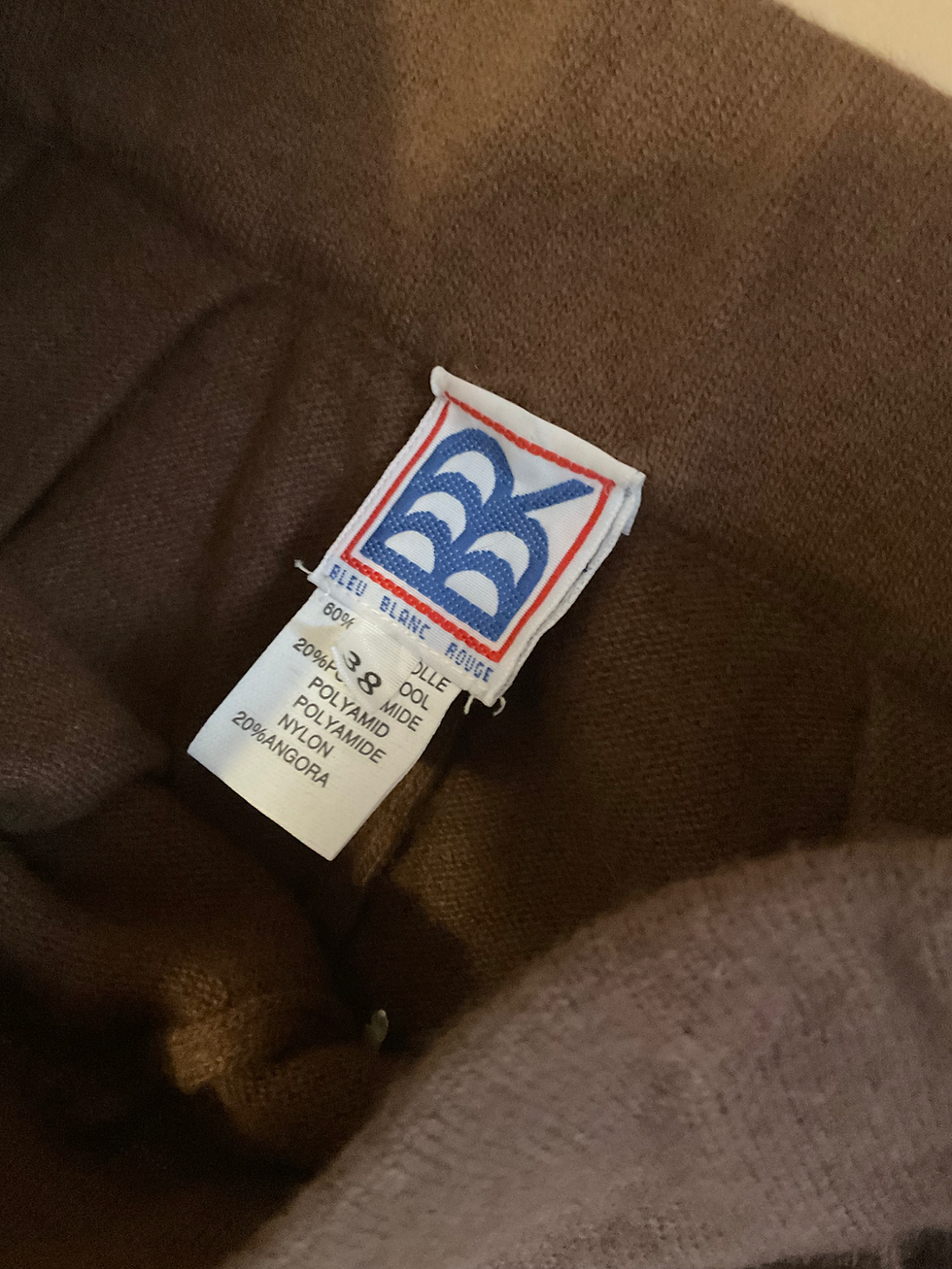 Miniature : Chaud pantalon en laine léger marron 