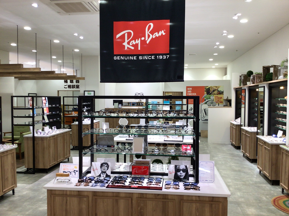 レイバン取扱店 純正レンズご注文いただけます きくちメガネ イオンタウン田崎店