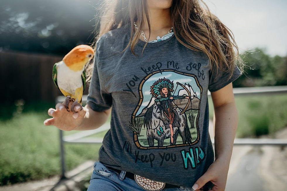 Thumbnail: You Keep Me Safe, I’ll Keep You Wild Grey Acid Wash Tee