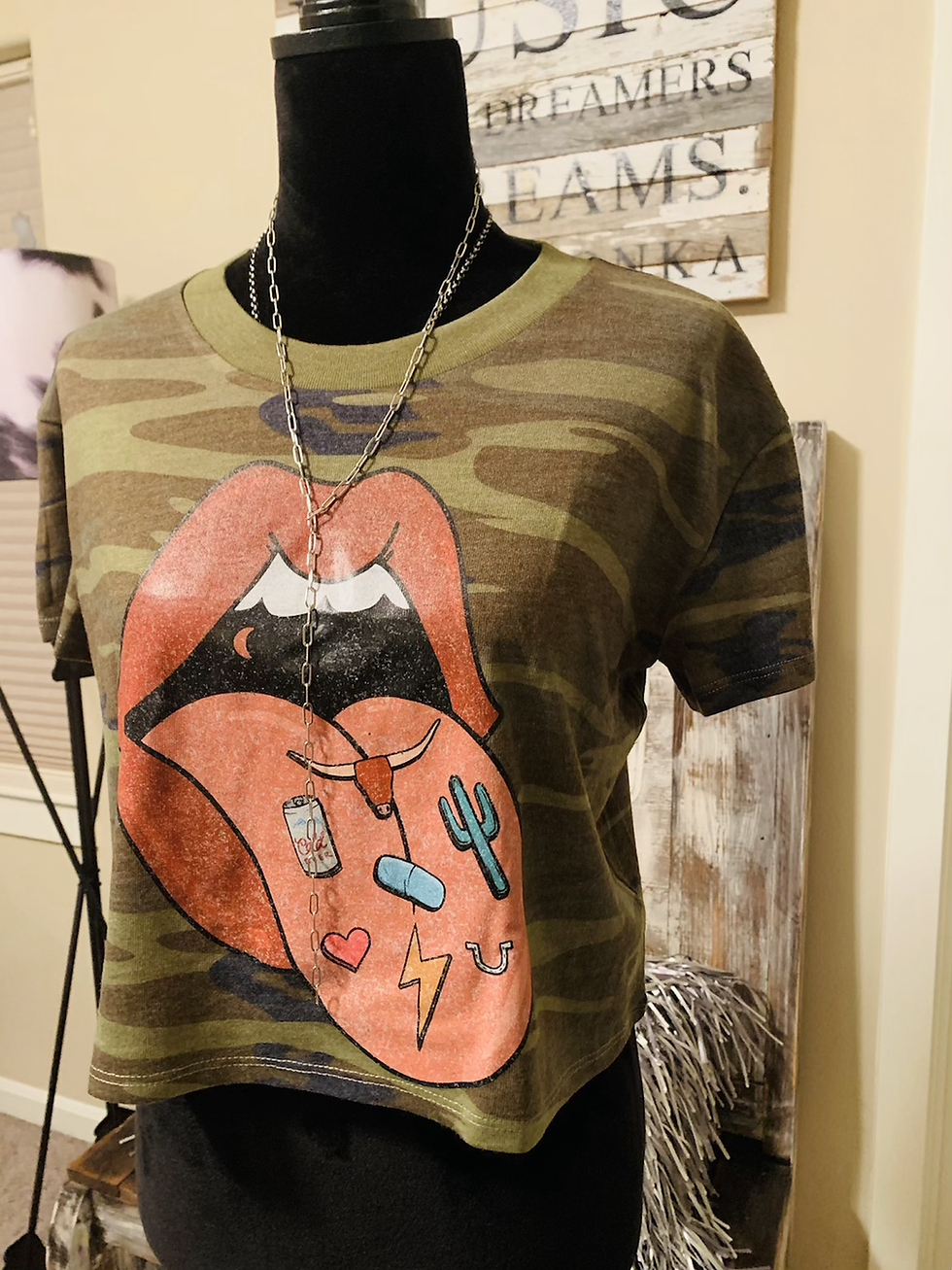 Thumbnail: NFR Nights Camo Crop Tee