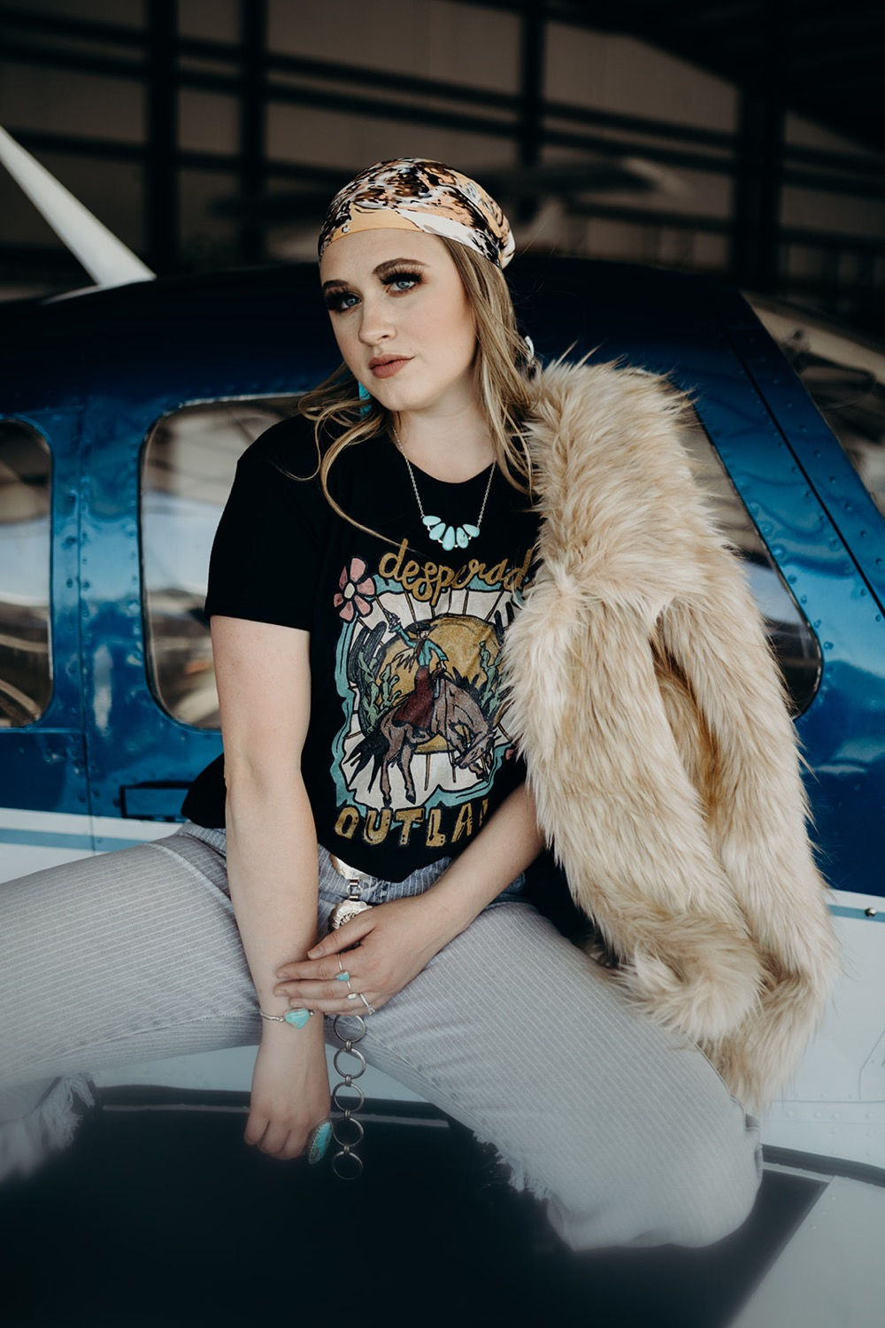 Desperado Outlaw Black Crop Tee