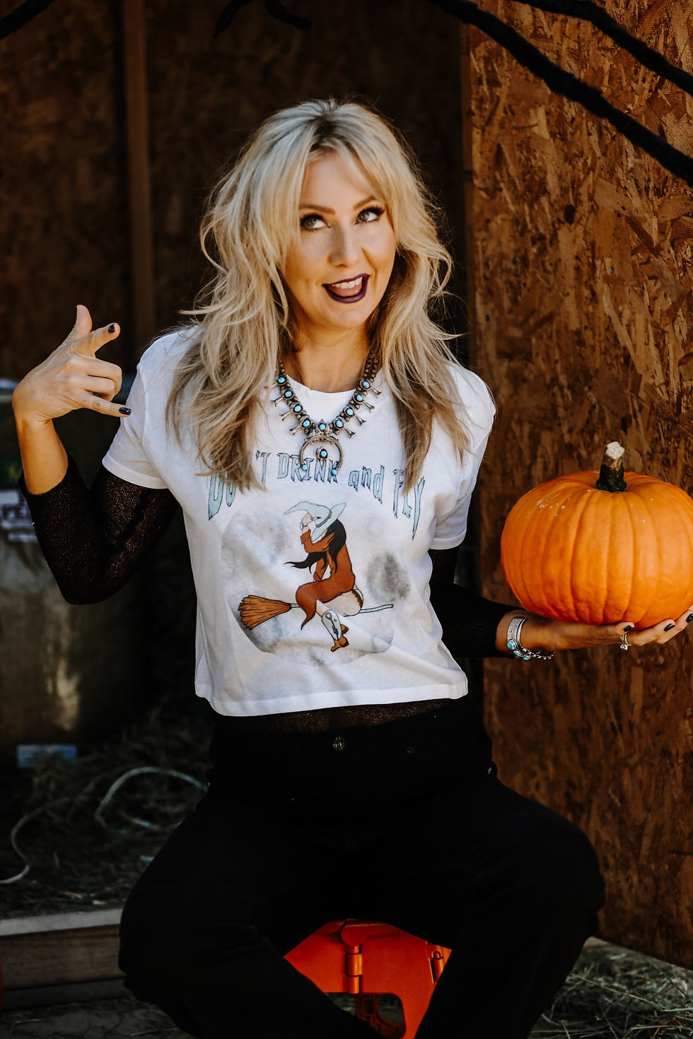 Thumbnail: Don’t Drink & Fly White Crop Tee