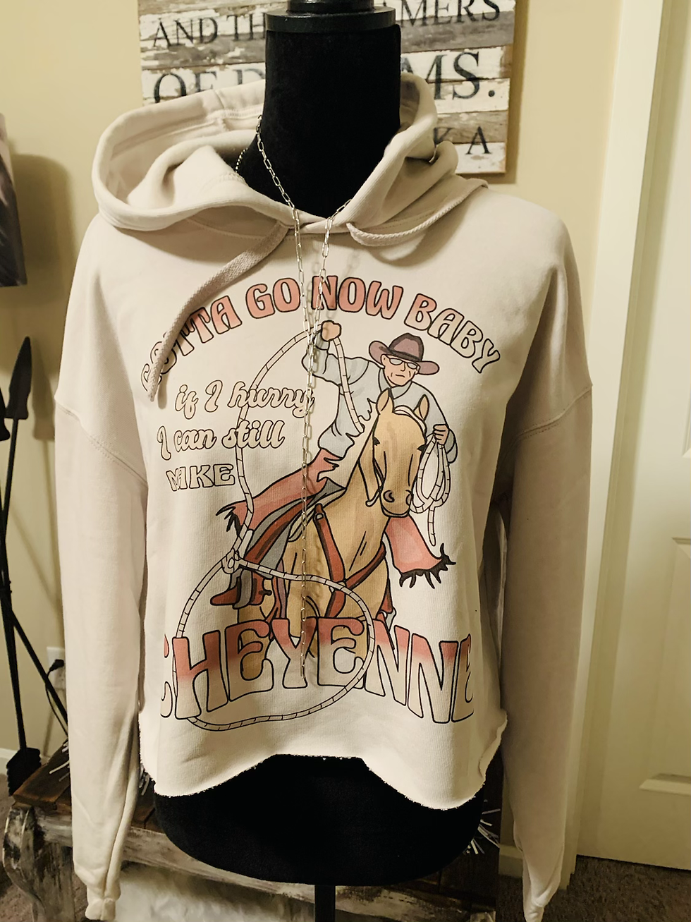 Thumbnail: Still Make Cheyenne Heather Dust Cropped Hoodie