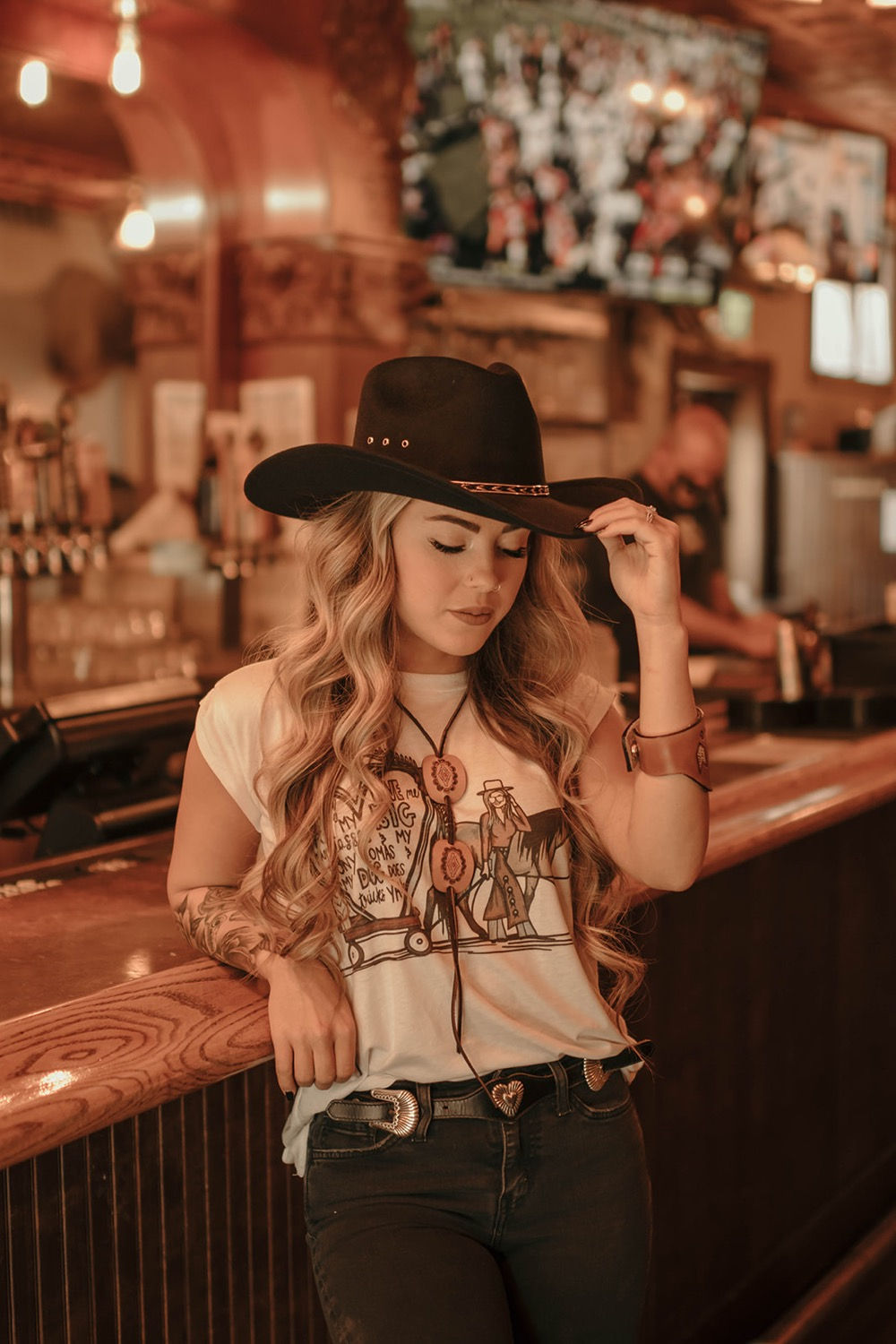 Little Red Wagon White Rolled Sleeve Tee