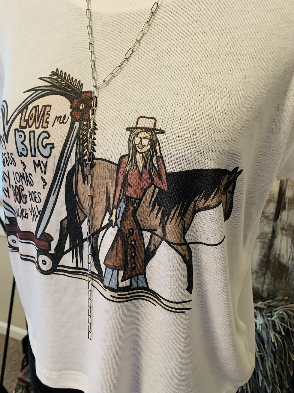 Thumbnail: Little Red Wagon White Crop Tee 