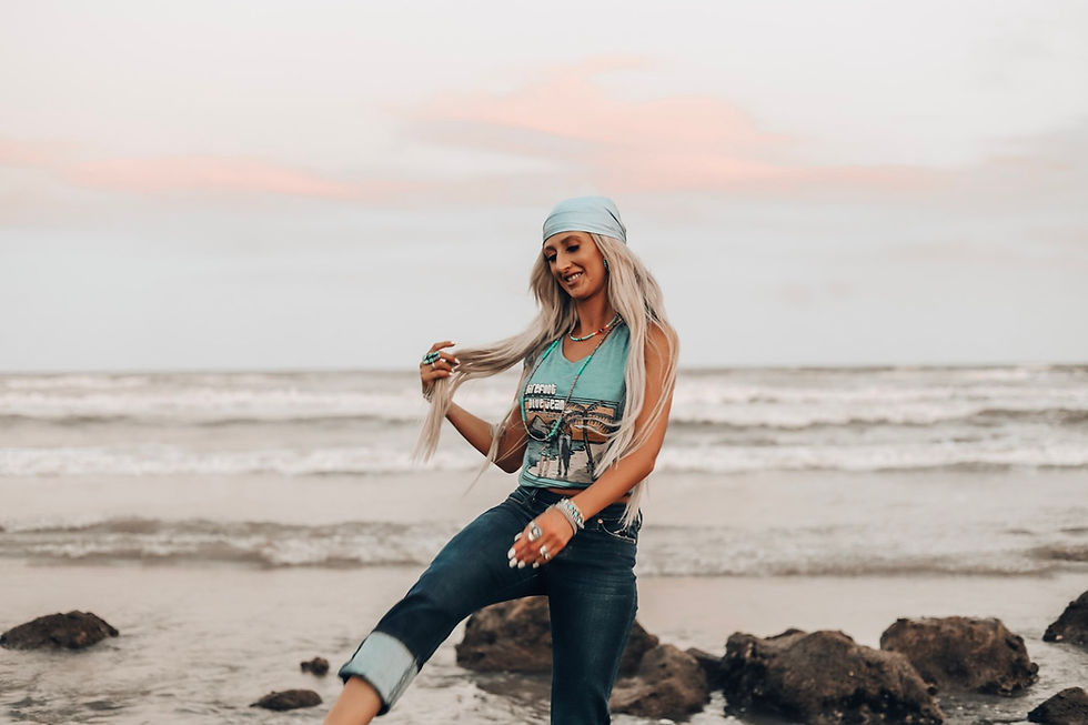 Thumbnail: Barefoot Blue Jean Night Dusty Blue Muscle Tank 
