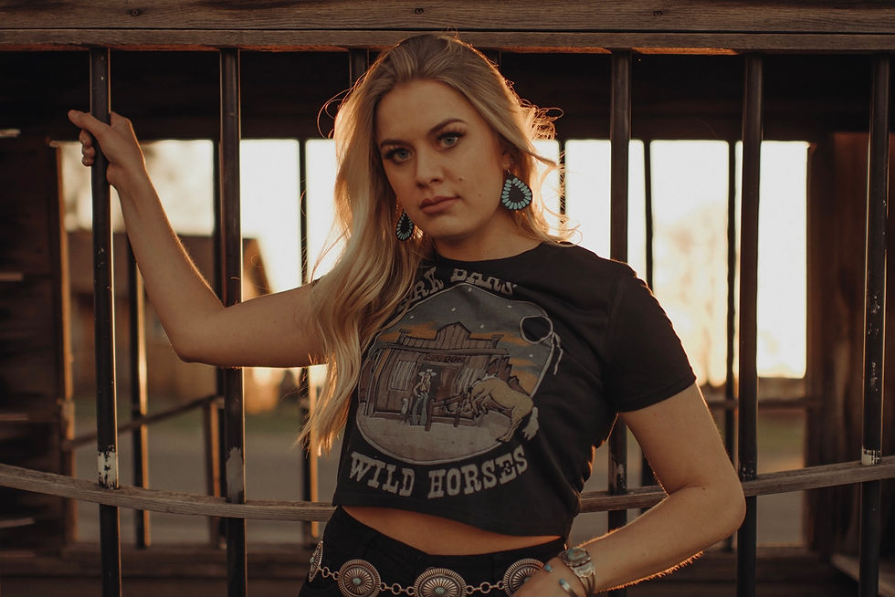 Thumbnail: Dark Bars & Wild Horses Rolled Sleeve Tee 
