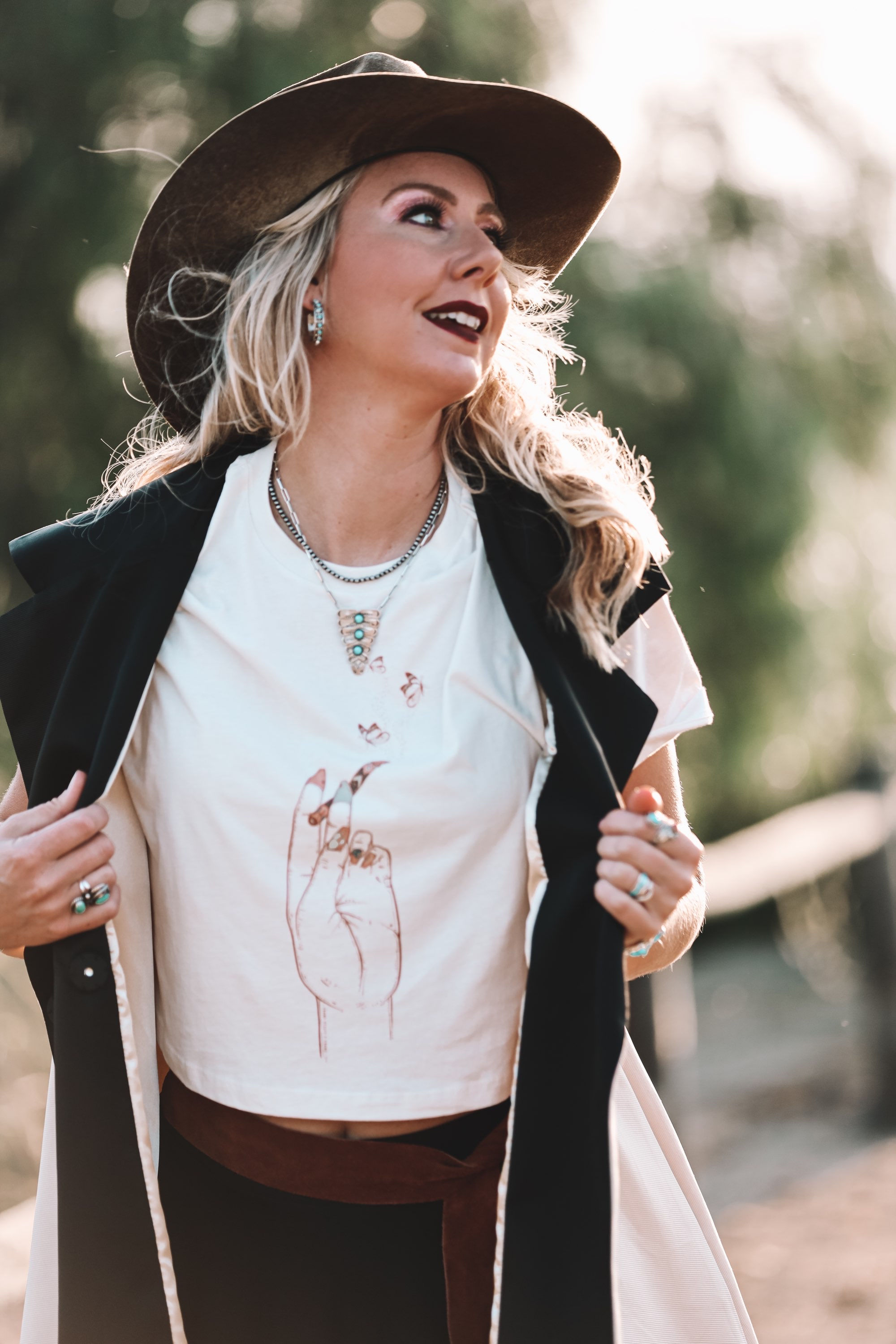 Drank A Lil' Drank Smoke A Lil' Smoke Vintage White Crop