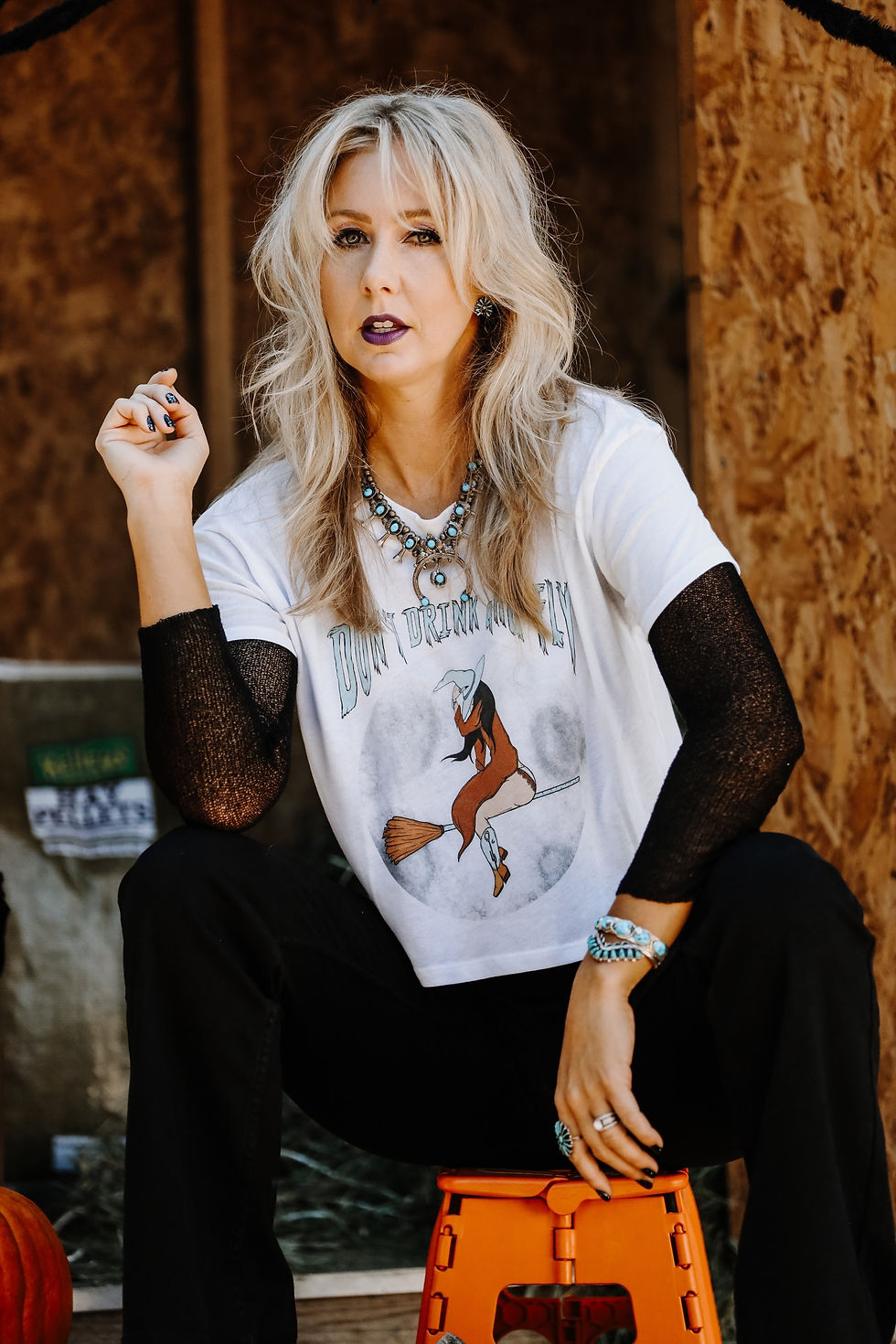 Thumbnail: Don’t Drink & Fly White Crop Tee