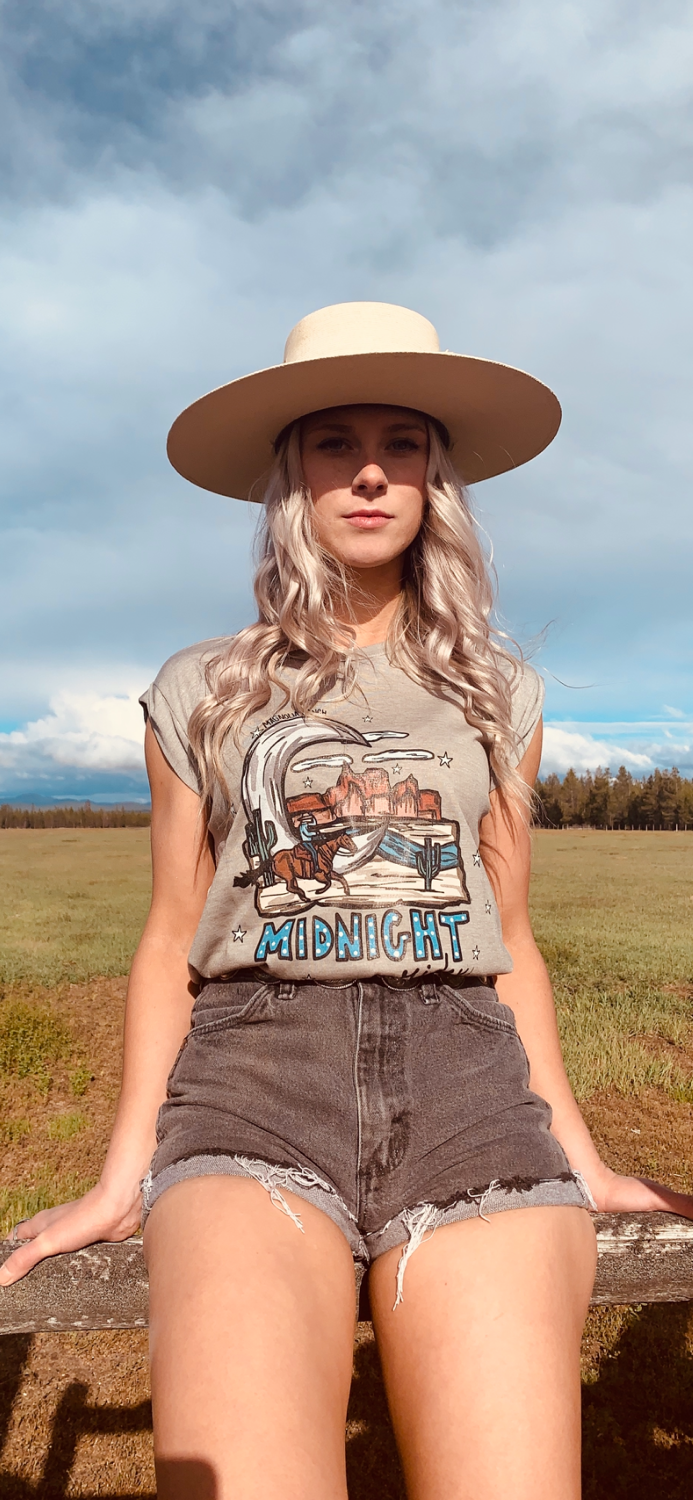 Midnight Rider Rolled Sleeve Tee