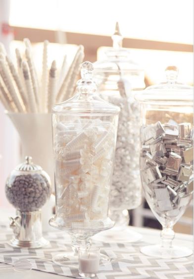 Silver and White Candy Bar