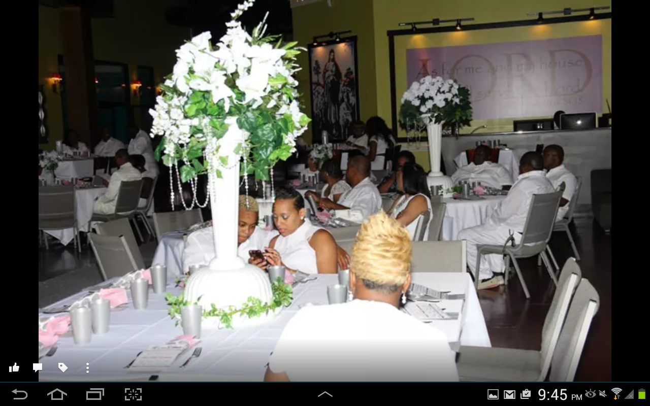 All White Wedding Reception